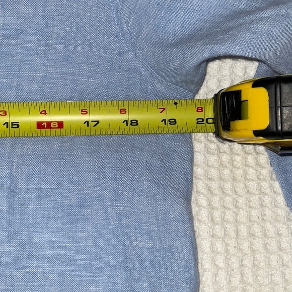 Tahari Blue Linen Tunic Dress. Beach Cover up, Shirt Dress, With Pockets! Small - Picture 9 of 14